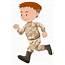 Soldier In Brown Uniform Running 301018 Vector Art At Vecteezy