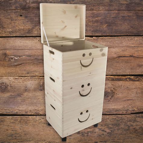 Choice Of Large Toy Wooden Storage Boxes With Lid 2x Open Top