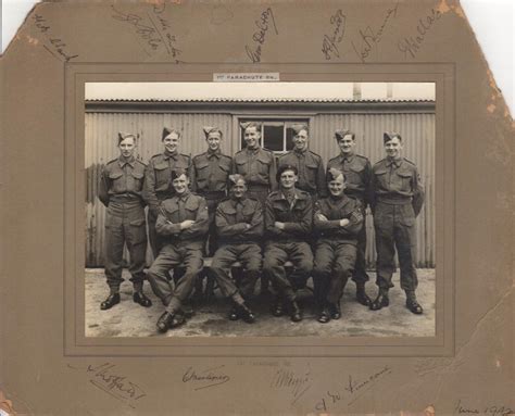 Members Of The 1st Para Bn Signed Photograph June 1942 Paradata