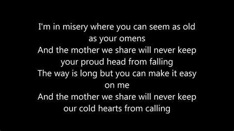 Chvrches ~ The Mother We Share Lyric Video Youtube