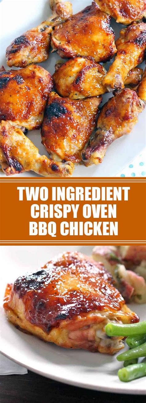 Put in a 475 degree oven for 15 minutes. Two Ingredient Crispy Oven Baked BBQ Chicken | This crispy ...