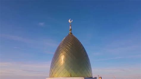 A Muslim Golden Dome With A Crescent Moo Stock Video Pond