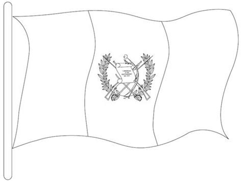 Flag Of Guatemala Coloring Page