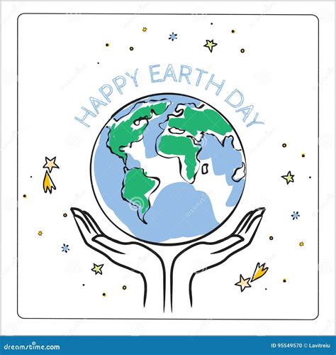 Cartel Del Día De La Tierra Ilustración Del Vector Ilustración De