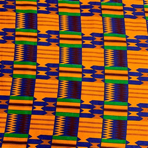 Kente African Print Fabric Cotton Ankara 44 Inches Sold By The Yard