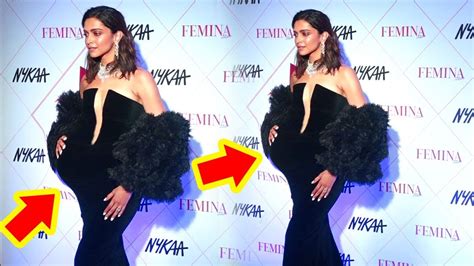Deepika Padukone Pregnant Baby Bump Seen At Nykaa Femina Beauty Awards YouTube