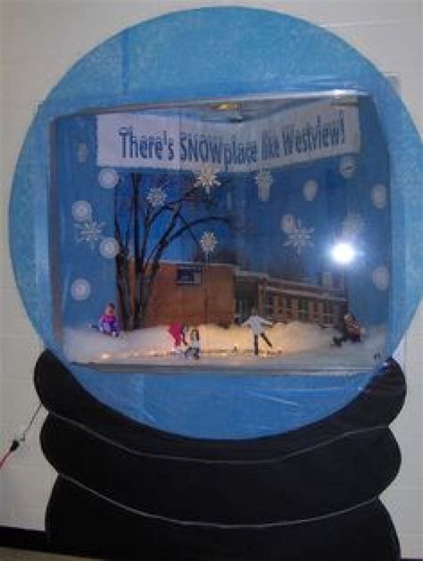You spent hours and dollars creating a winter wonderland and wake up december 26 to find all those bows and santas yesterday's news. Snow Globe Door By Lnossaman On Pinterest Winter Bulletin ...