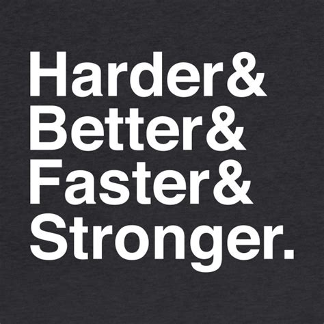 Harder And Better And Faster And Stronger White Version Aguvagu Hoodie
