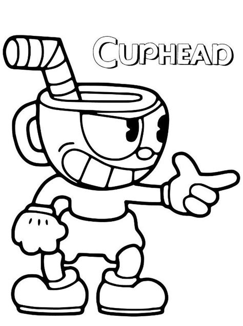 Cuphead Coloring Pages Coloring Home