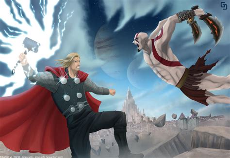 Kratos Vs Thor By Gran Jefe On Deviantart