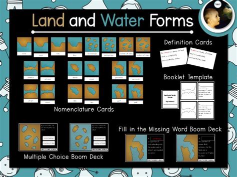 Montessori Land And Water Forms Montessori Cards And Boom Cards