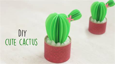 Diy Cute Cactus Diy Miniature Paper Craft 4 Gen Crafts