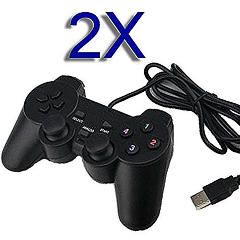 Sqdeal 2 Pack Gamepad Usb Joypad Double Dual Shock Gaming Controller