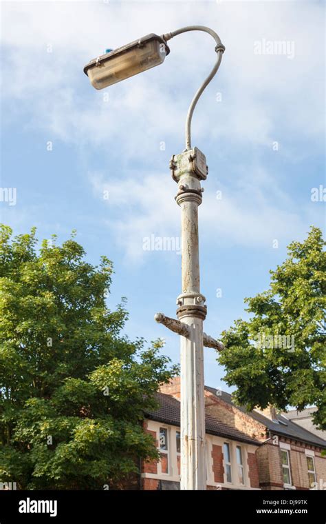 Old Iron Lamppost And Streetlight Or Streetlamp In Nottinghamshire