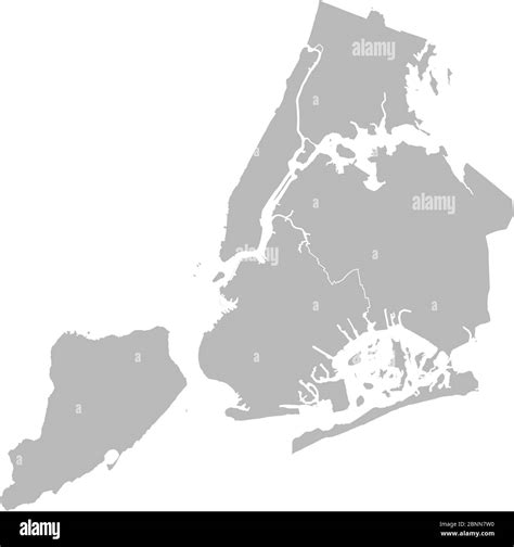New York City Map Vector Graphics Design Gray Background Perfect For