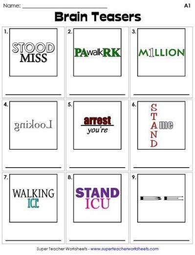 Printable Brain Teasers For Adults Catchphrase Brain Teasers For