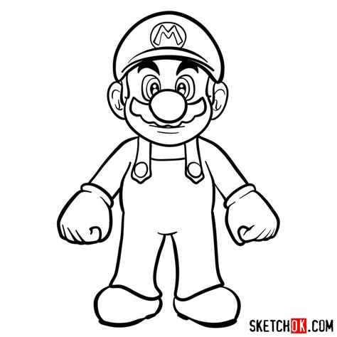 How To Draw Mario From Super Mario Games Step By Step Drawing Tutorials