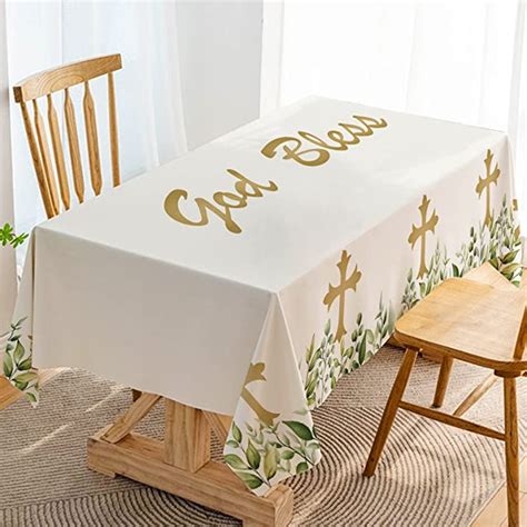 Hafangry Baptism Tablecloth First Communion Indoor Outdoor