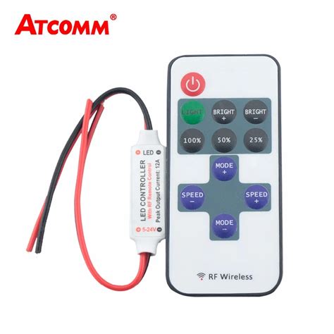 Aliexpress Com Buy Keys RF Wireless Single Color Remote Controller Led Strip Dimmer DC V