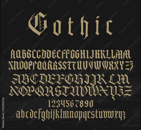 Medieval Gothic Font With Capitals Lowercase And Small Caps And