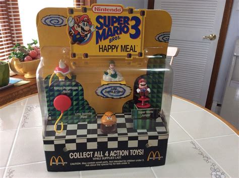 1990 Super Mario Bros 3 Mcdonalds Happy Meal Store Display Action Toys