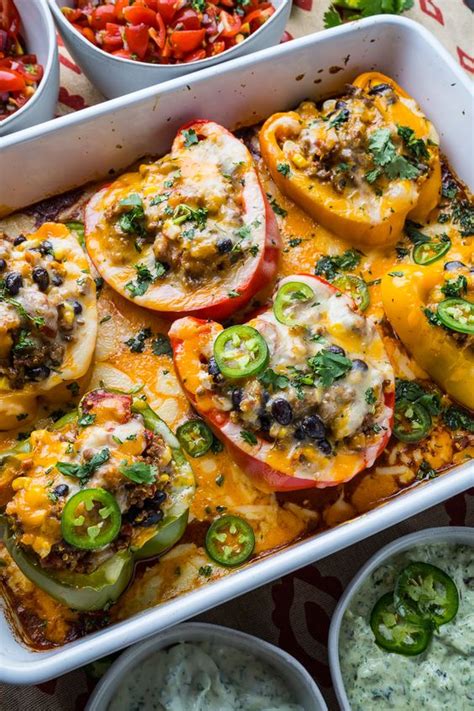 Preheat oven to 375 degrees and line two 9×11 baking dishes with parchment paper. Mexican Stuffed Peppers - Delicious Vegan Keto Recipes For ...