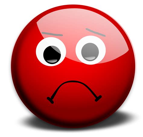 Smiley Icon Red Sad Clipart Best