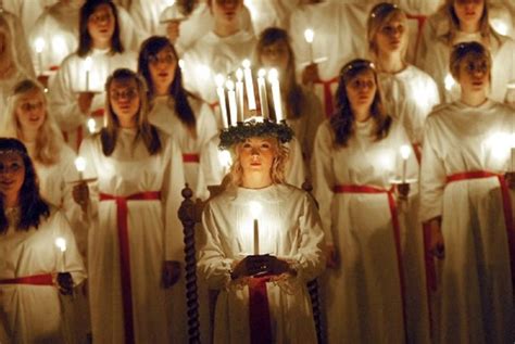 Swedens Santa Lucia Arrives In Italy