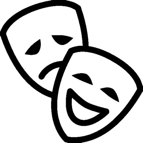 Comedy Drama Masks Theater Theatre Icon Png Transpare