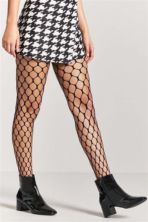 FOREVER 21 Honeycomb Fishnet Tights Fashion Tights