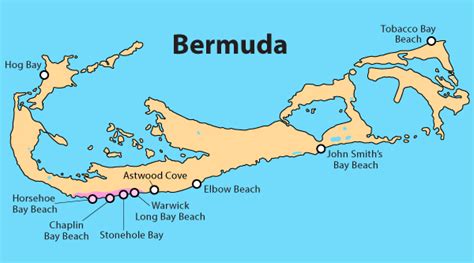 Bermuda Beaches Map Beach Map