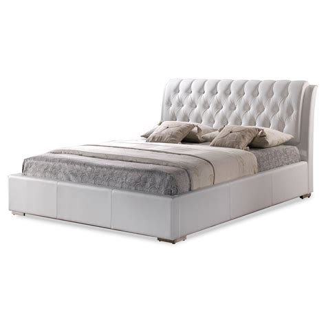 Baxton Studio Bianca Modern Bed With Tufted Headboard Multiple Sizes