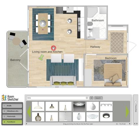 RoomSketcher Free Floor Plan Screenshot 