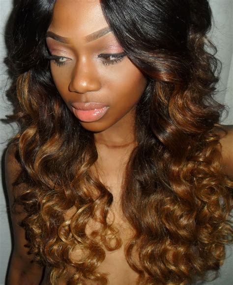 Overall we can conclude that 100 human hair weave is a high. Ombre hairstyle, Dark roots light ends | Weave hairstyles ...