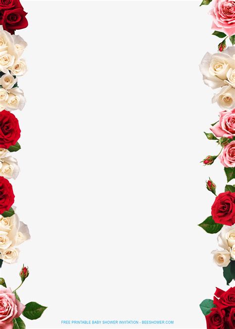 Flower Border Design For Wedding Invitation