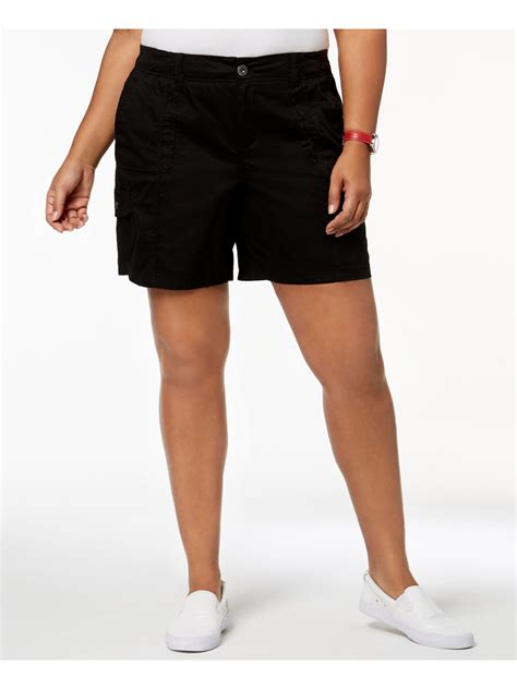 Style And Co Style And Company Womens Black Pocketed Cargo Shorts Size
