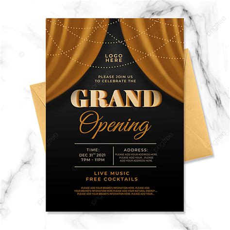 Black Gold Business Invitation Template Download On Pngtree