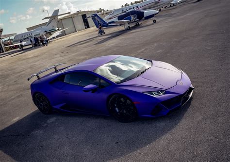Lamborghini Huracan Purple Emc Exotic Rentals