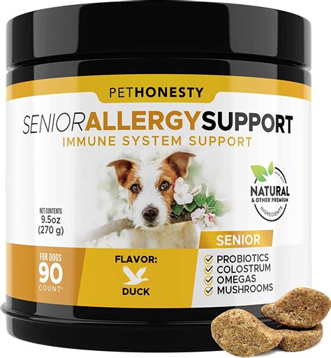 Pethonesty Allergy Relief Immunity Supplement For Dogs Omega 3 Salmon