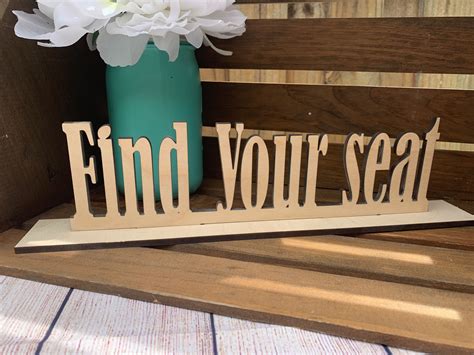 Find Your Seat Wooden Wedding Sign Seating Chart Sign Find Your