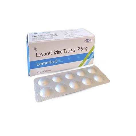 Levocetirizine 5 Mg Tablet Packaging Type Alu Alu Packaging Size
