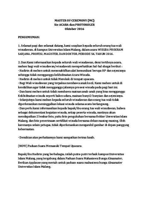 14 ++ Contoh teks mc formal pdf terbaik | tekspidato