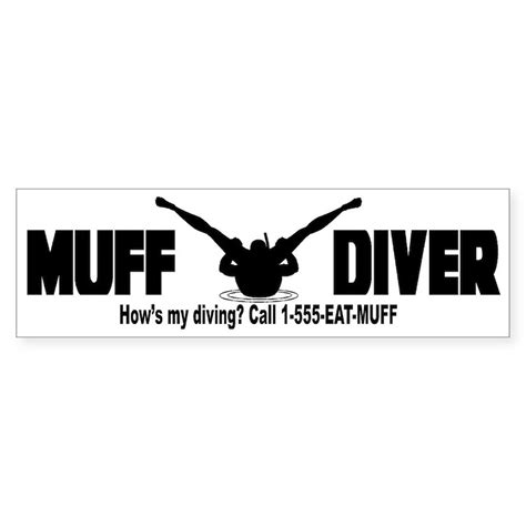 Muffdiver3bmp Bumper Sticker Muff Diving Bumper Sticker Cafepress