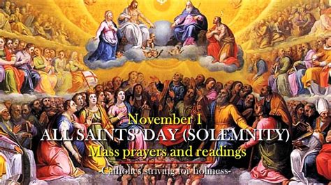 Additional material for use at morning or evening prayer. Nov. 1: ALL SAINTS' DAY (SOLEMNITY). MASS PRAYERS AND ...