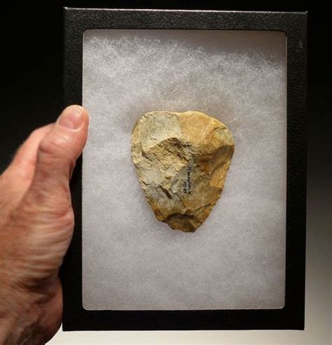 Exceptional Neanderthal Mousterian Flint Cordiform Hand Axe From France