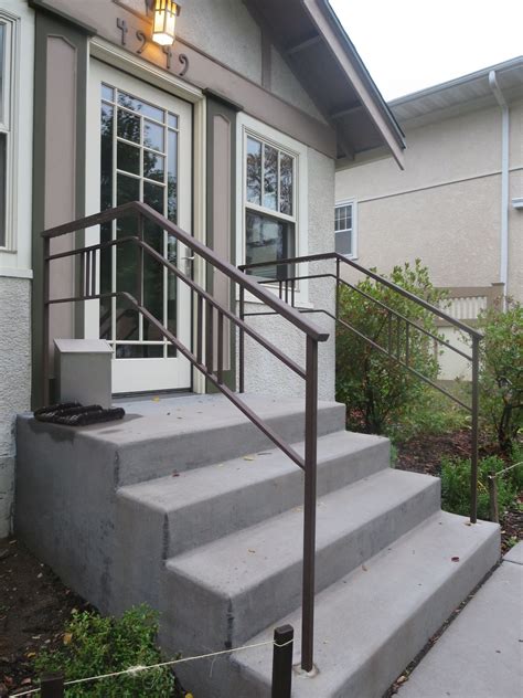 If you would like to become familiar with the caliber of work we do, feel free to look at the photos of the projects we have completed for previous customers. Exterior Step Railings | O'Brien Ornamental Iron | Step railing, Exterior, Stair railing