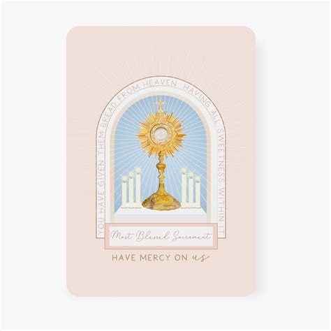 Spiritual Communion Prayer Card Blessed Sacrament Beigen Novena