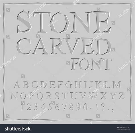 Stone Font Letters Alphabet