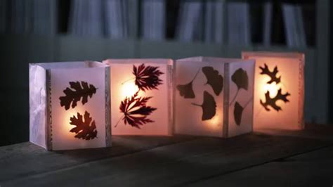 Cheap Fall Craft Idea How To Make Leaf Lanterns With Wax