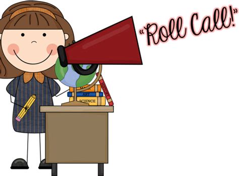 Hallway Clipart Roll Call - Teacher Taking Attendance Clipart - Png Download - Full Size Clipart ...